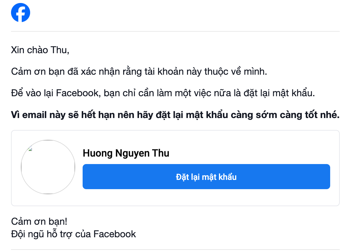 Lấy lại fb bị hack