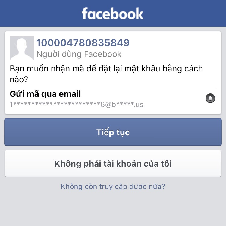 hỗ trợ lấy lại tài khoản facebook