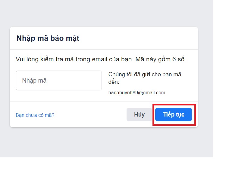 gửi email cho facebook de lấy lại tài khoản